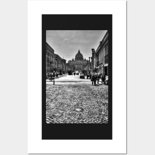 Sistine Chapel, Rome, Black And White Posters and Art